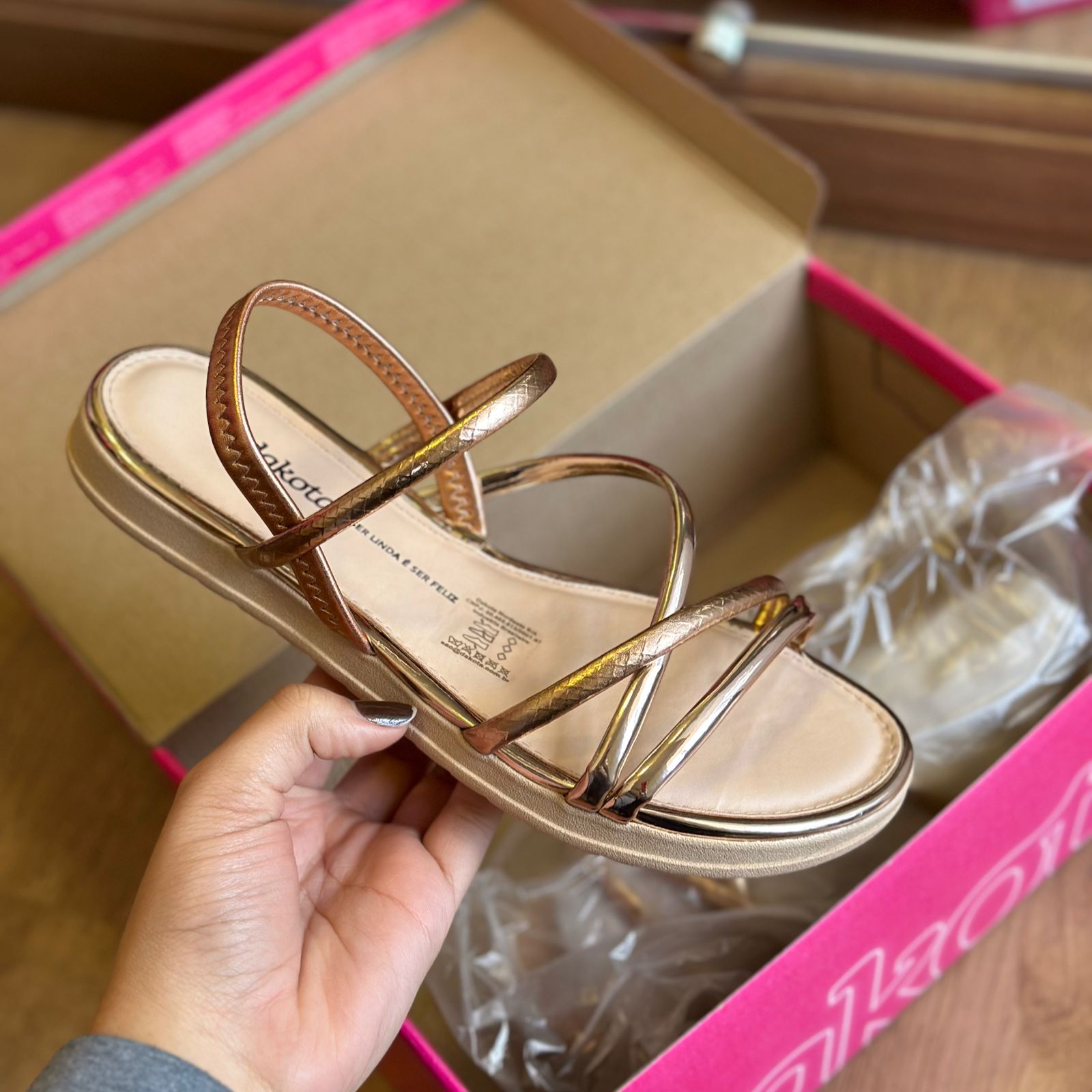 Sandália Dakota Flatform Metalizada Y7375
