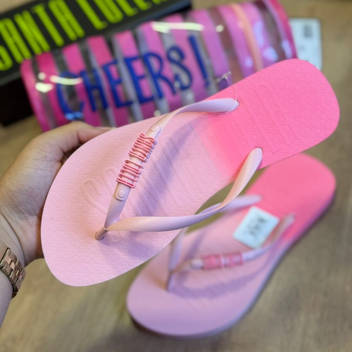 Kit Santa Lolla Chinelo Flip Flop Borracha E Necessaire Estampada 059A.4C52