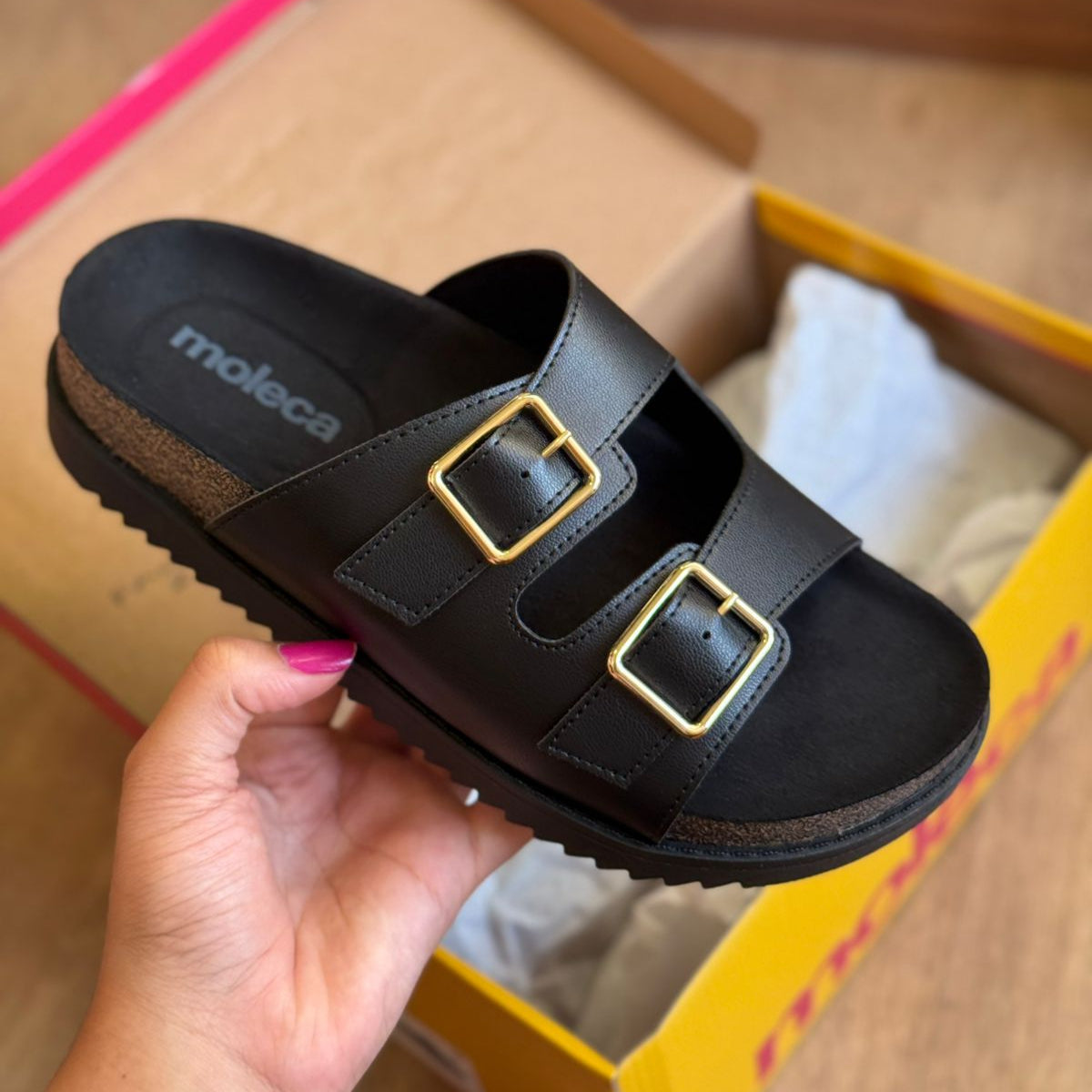 Sandália Moleca Birken Metalizado 5500.105