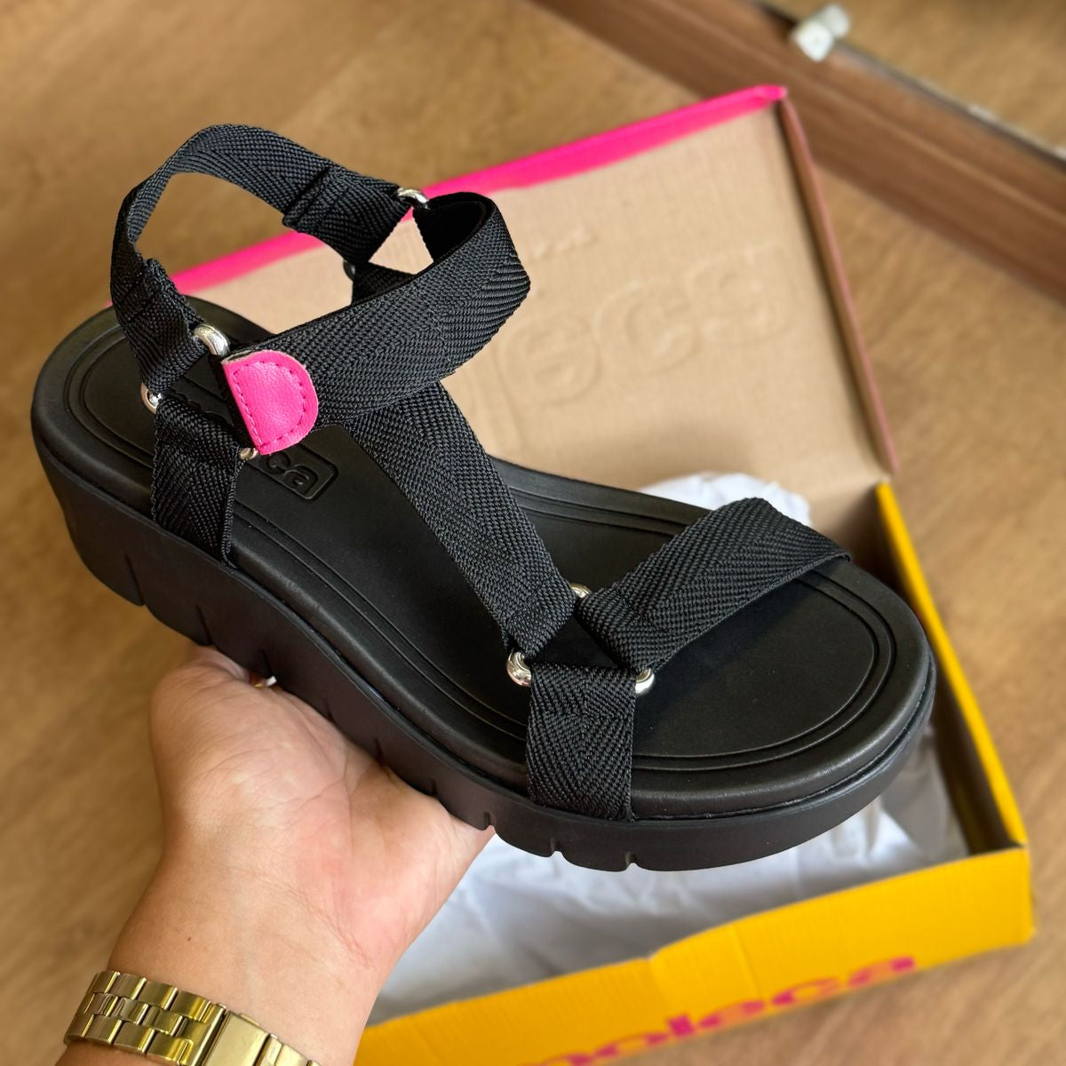 Sandália Moleca Flatform com Ajuste 5536.101