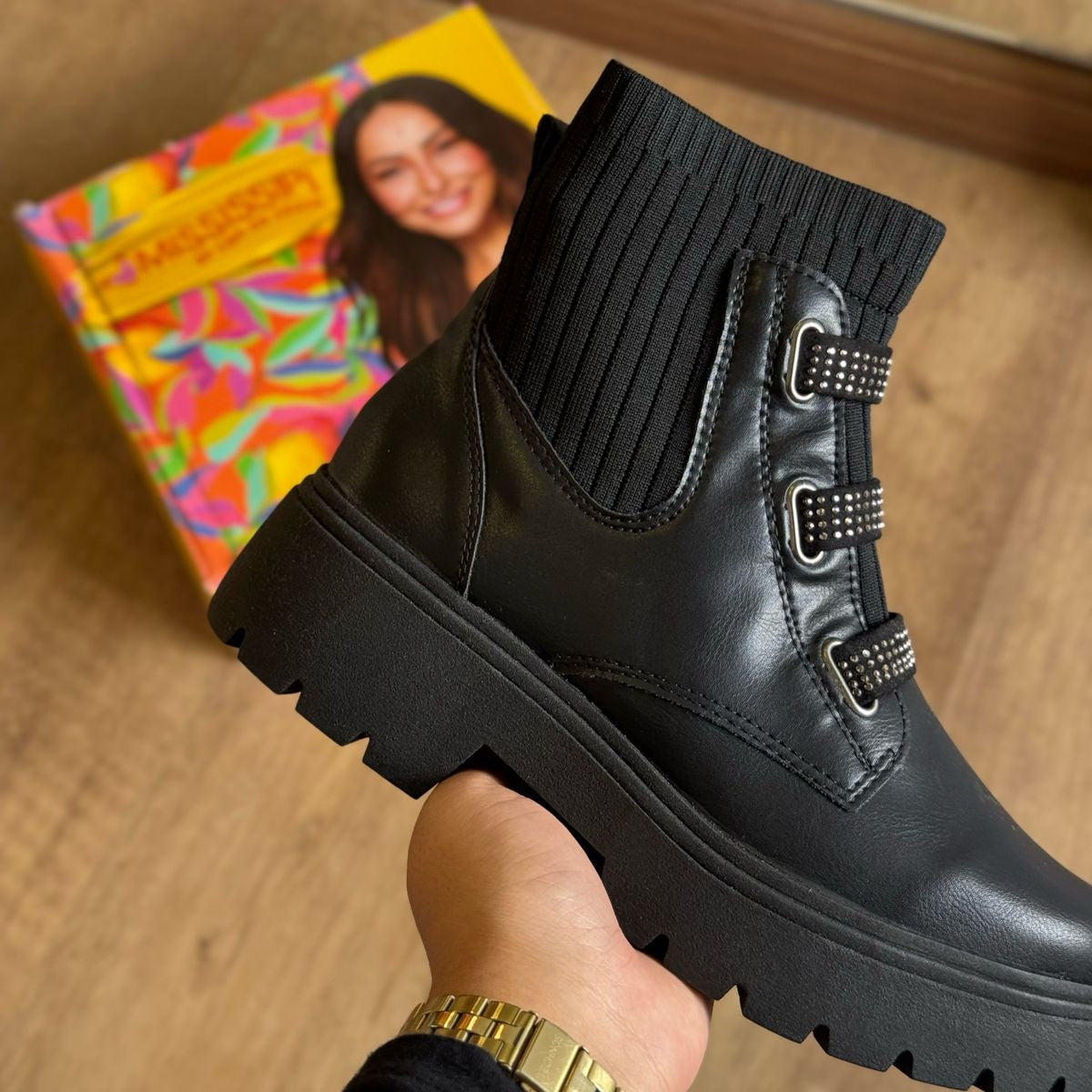 Bota Coturno Mississipi Solado Tratorado Alto MI611