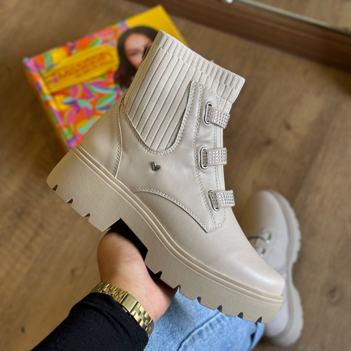 Bota Coturno Mississipi Solado Tratorado Alto MI611