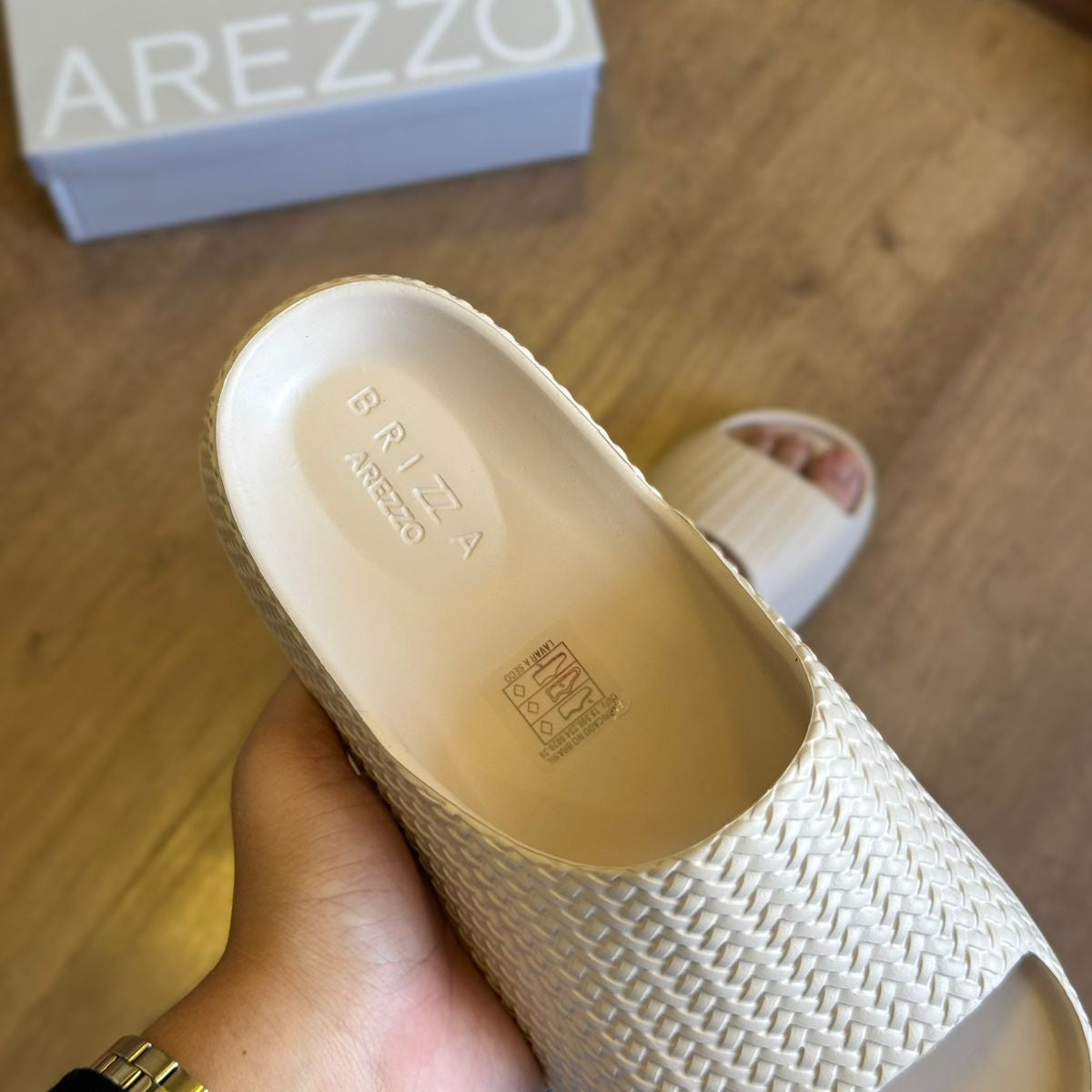 Slide Arezzo Tressê Flatform Tira Z191580001