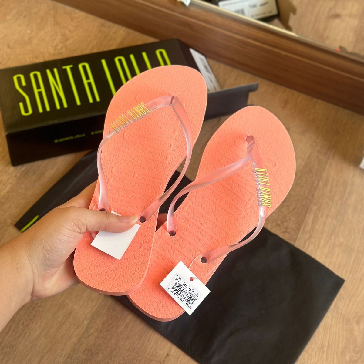 Chinelo Santa Lolla Flip Flop Borracha 05A9.3750.0016