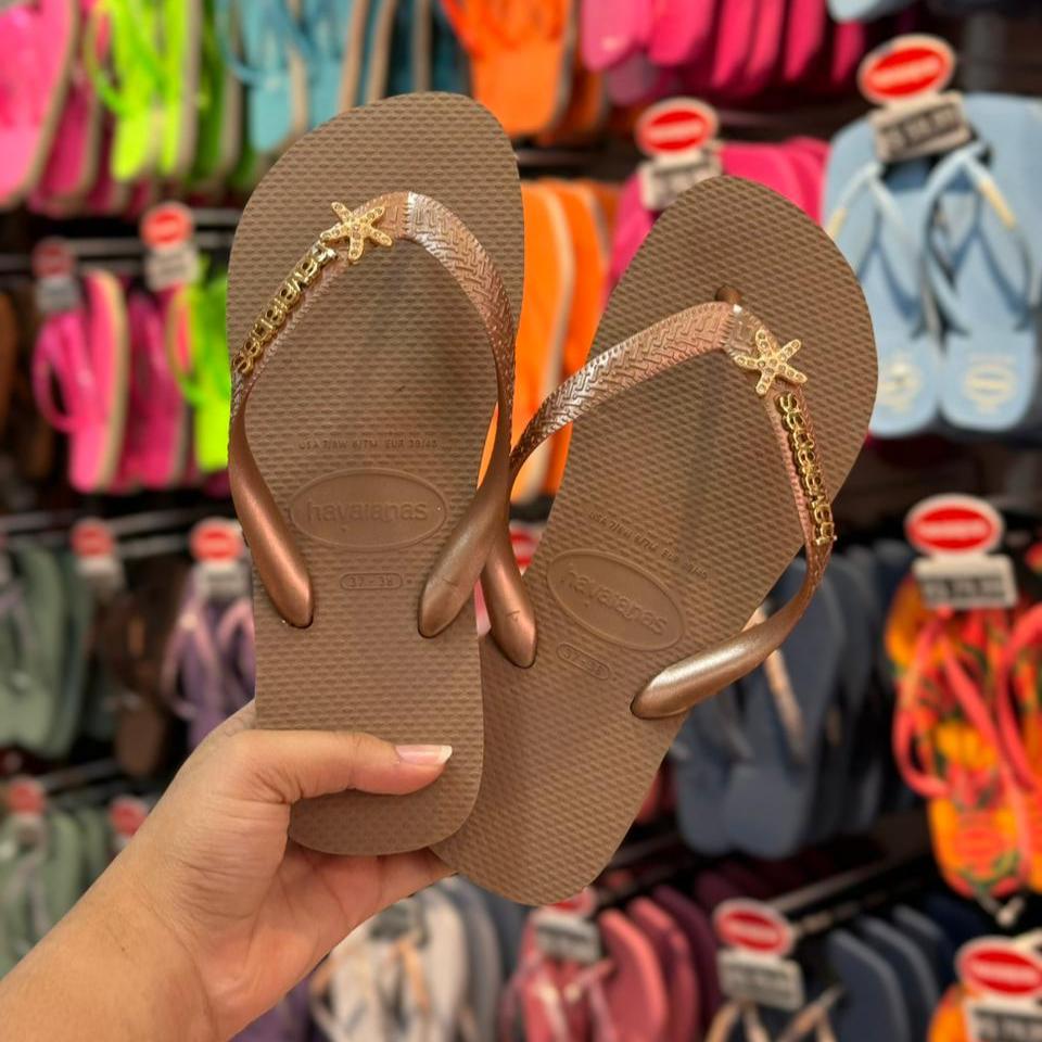 Havaianas Top + Placa Logo +Pin Estrela