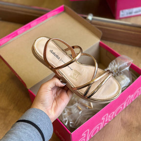 Sandália Dakota Flatform Metalizada Y7375