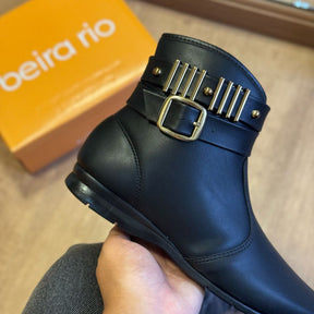 Bota Coturno Beira Rio Boho Chic Pinos Dourados 9084.106