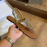 Sandália Arezzo de Dedo Cravejado Ajustável A101761119