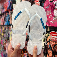 Havaianas Slim Square (Branco) + Placa Logo
