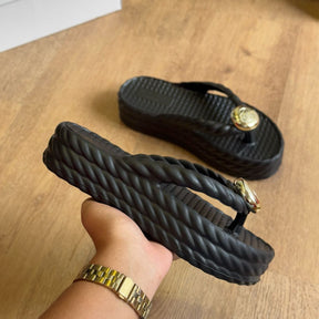 Sandália Arezzo Flatform Marrocos Mid Z190830005