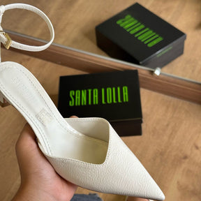 Scarpin Santa Lolla Metalizado Salto Baixo Bico Fino 0734.4A98.015C