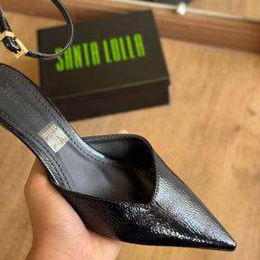 Scarpin Santa Lolla Metalizado Salto Baixo Bico Fino 0734.4A98.015C